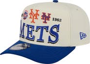 New Era Men's New Era Cream New York Mets Throwback Tri-Hit A-Frame 9FIFTY Adjustable Hat