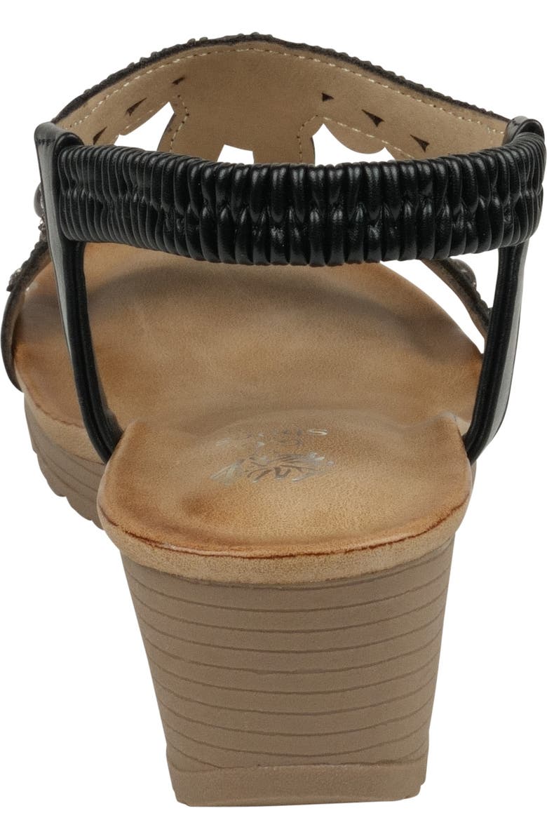 GOOD CHOICE NEW YORK Fiah Embellished Ankle Strap Wedge Sandal, Alternate, color,