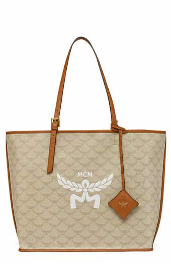 MCM Himmel Lauretos Coated Canvas Shopper Bag