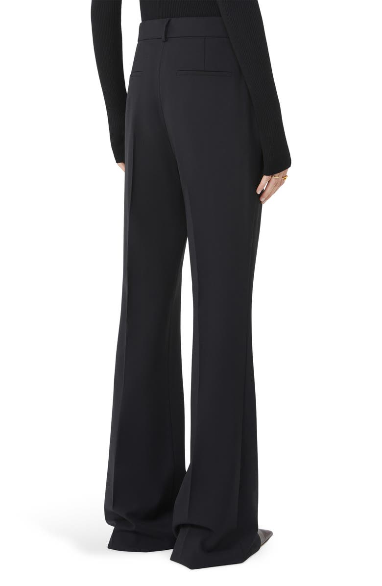 SPORTMAX Febe Stretch Wool Flare Leg Pants, Alternate, color, Black
