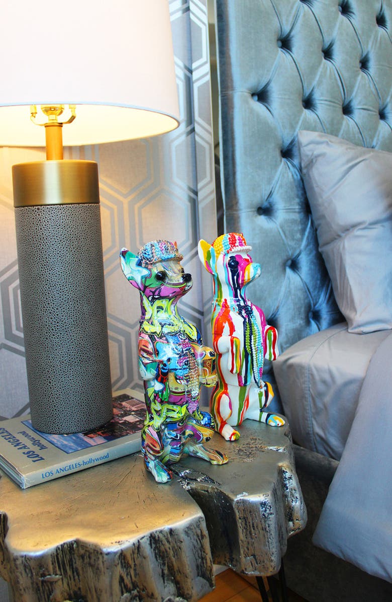 INTERIOR ILLUSIONS Street Art Standing Chihuahua Statue, Alternate, color, Multi-Color