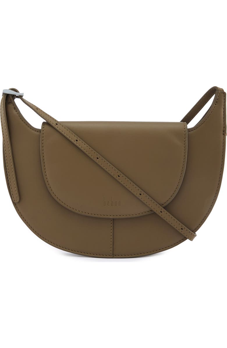 behno Nadia Leather Crossbody Bag, Main, color, Palm