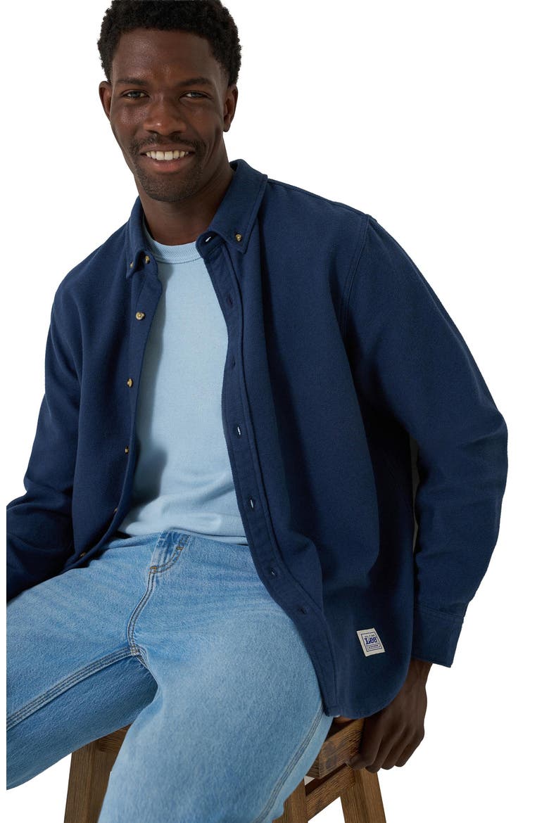 Workwear Long Sleeve Button Down Shirt, Alternate, color, INSIGNIA BLUE