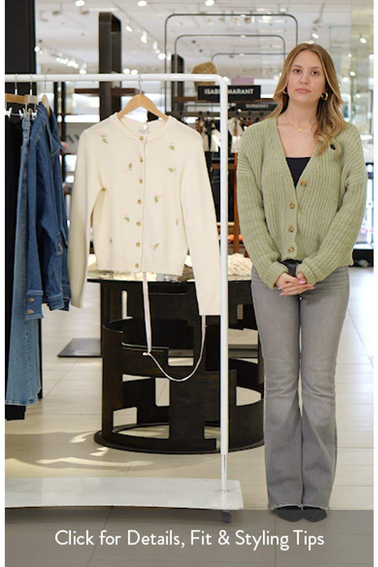 Poppie Embroidered Wool & Cashmere Cardigan video