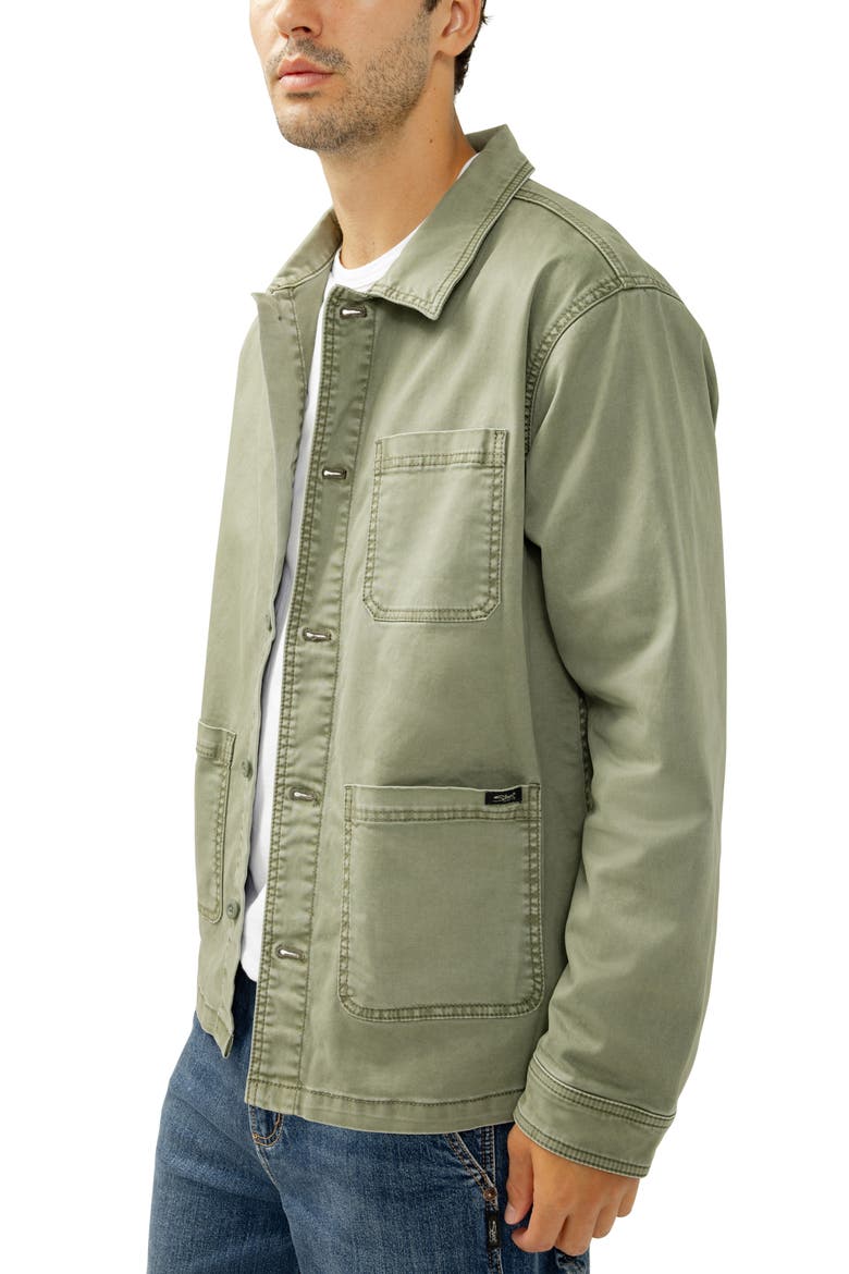 Cotton Twill Chore Jacket, Alternate, color, PALM GREEN