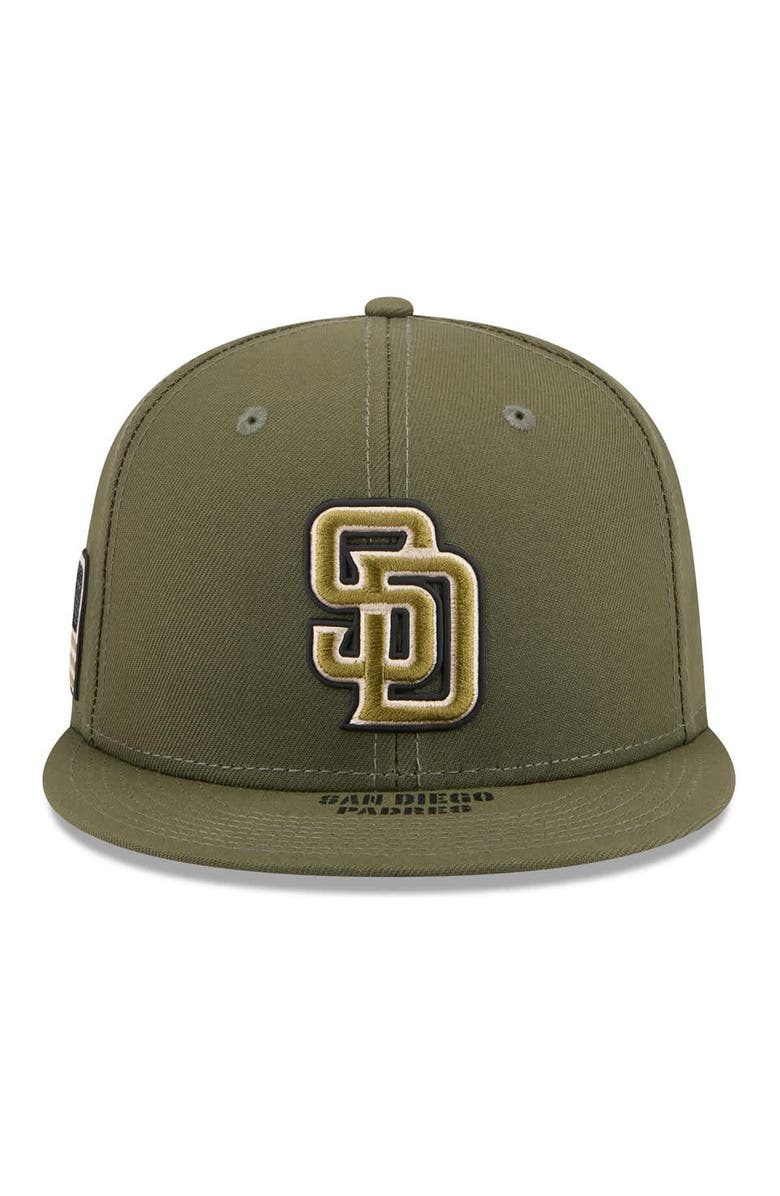 New Era Men's New Era  Olive San Diego Padres 2026 Armed Forces Day 59FIFTY Fitted Hat, Alternate, color, Olive