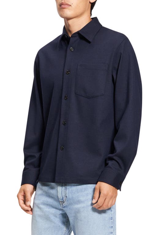 THEORY THEORY IRVING STRUCTURE KNIT BUTTON-UP SHIRT