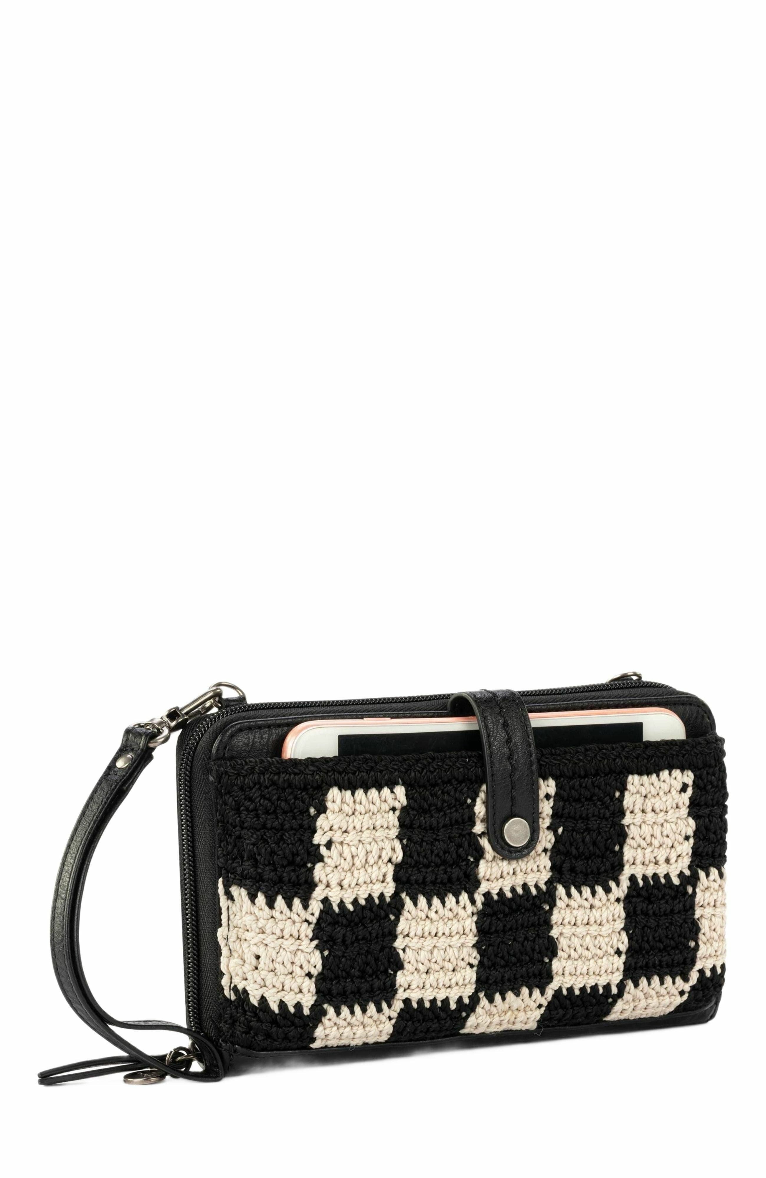 The Sak Iris Smartphone Crossbody Bag, Alternate, color, Black Check