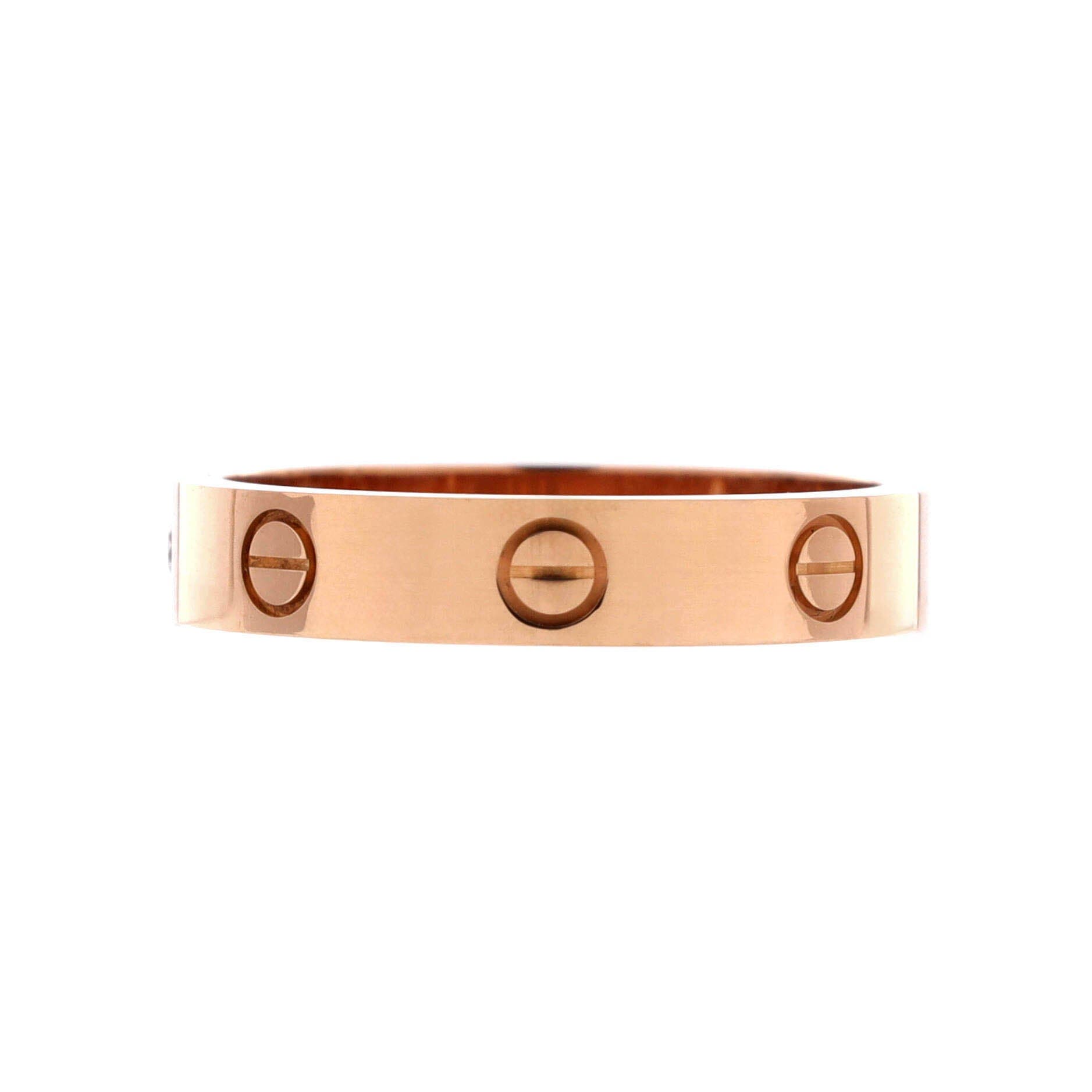 Love Wedding Band 1 Diamond Ring 18K Rose Gold with Diamond, Main, color, Metallic Gold