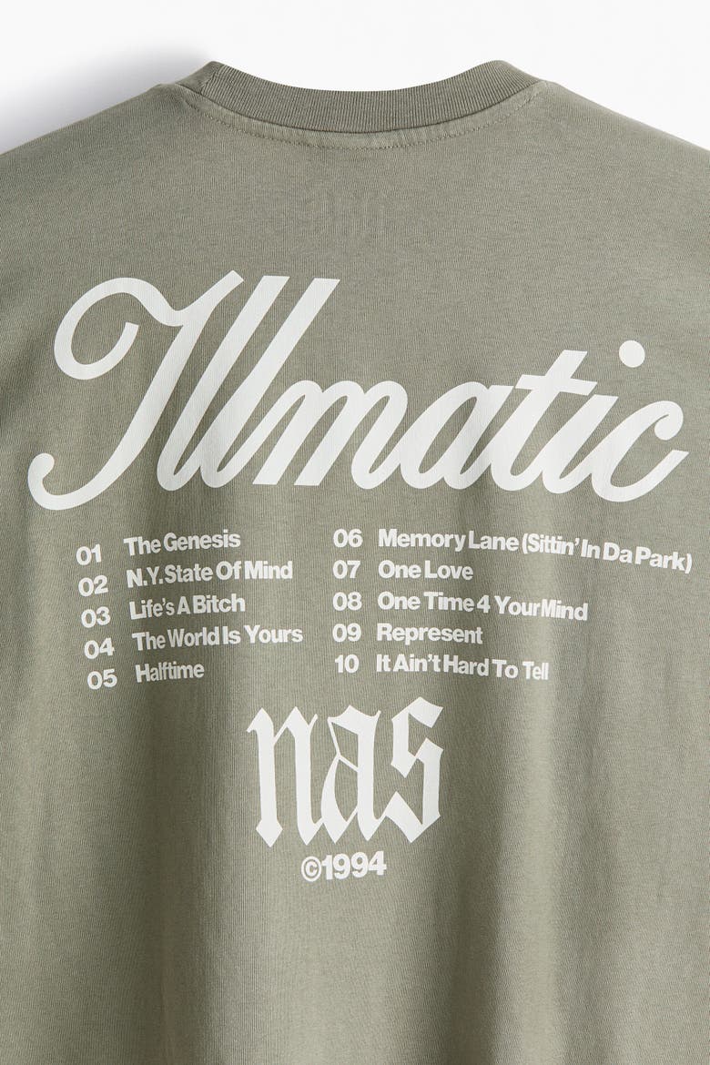 Oversized Fit T-shirt, Alternate, color, Dusty olive green/Nas