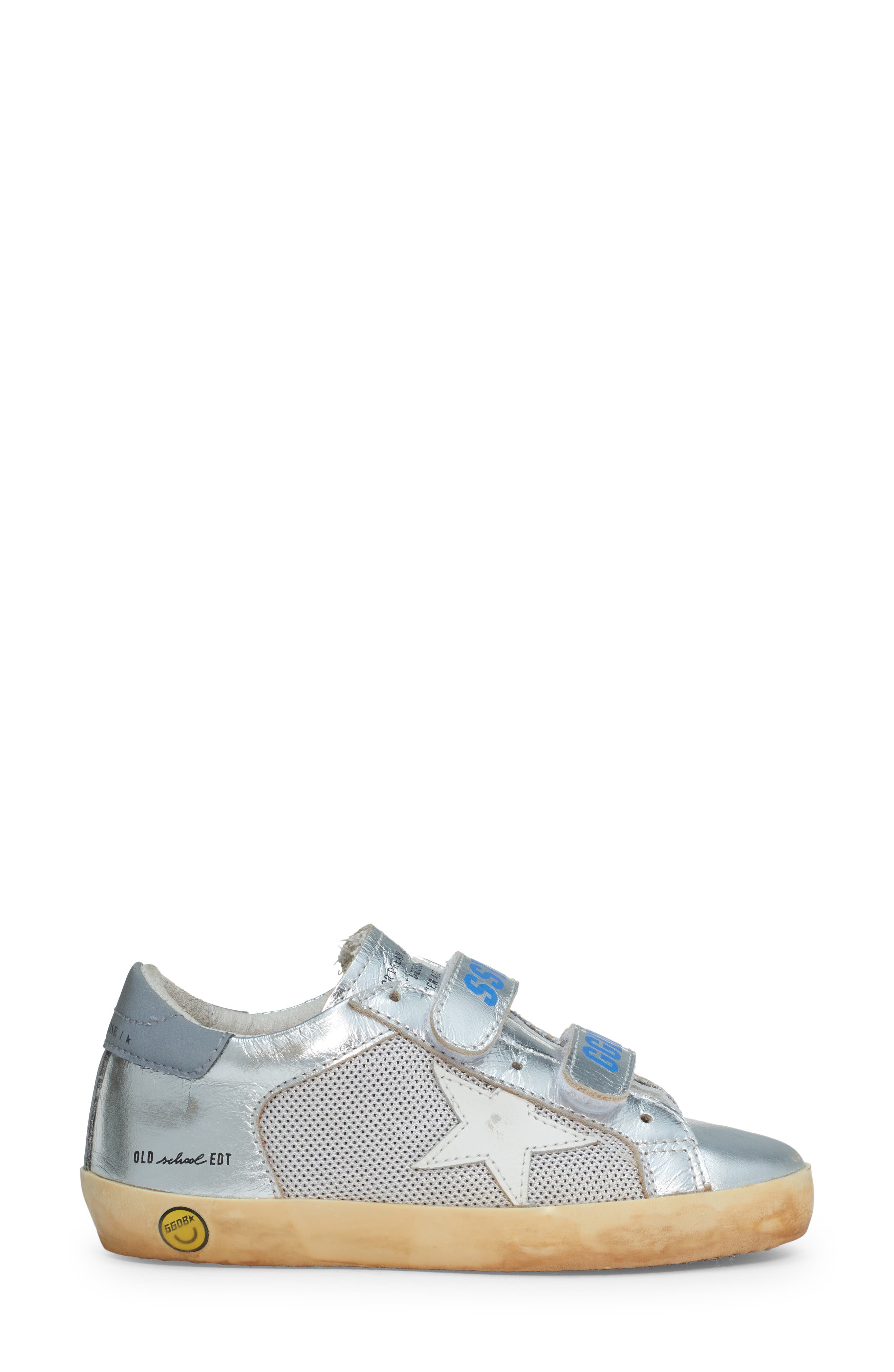 Golden Goose Kids' Old School Mesh & Metallic Leather Sneaker, Alternate, color, 