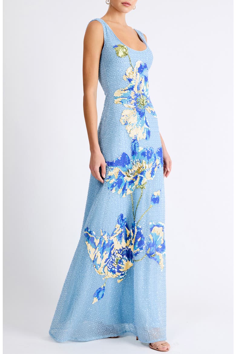 Jackie Beaded Gown, Alternate, color, BABY BLUE