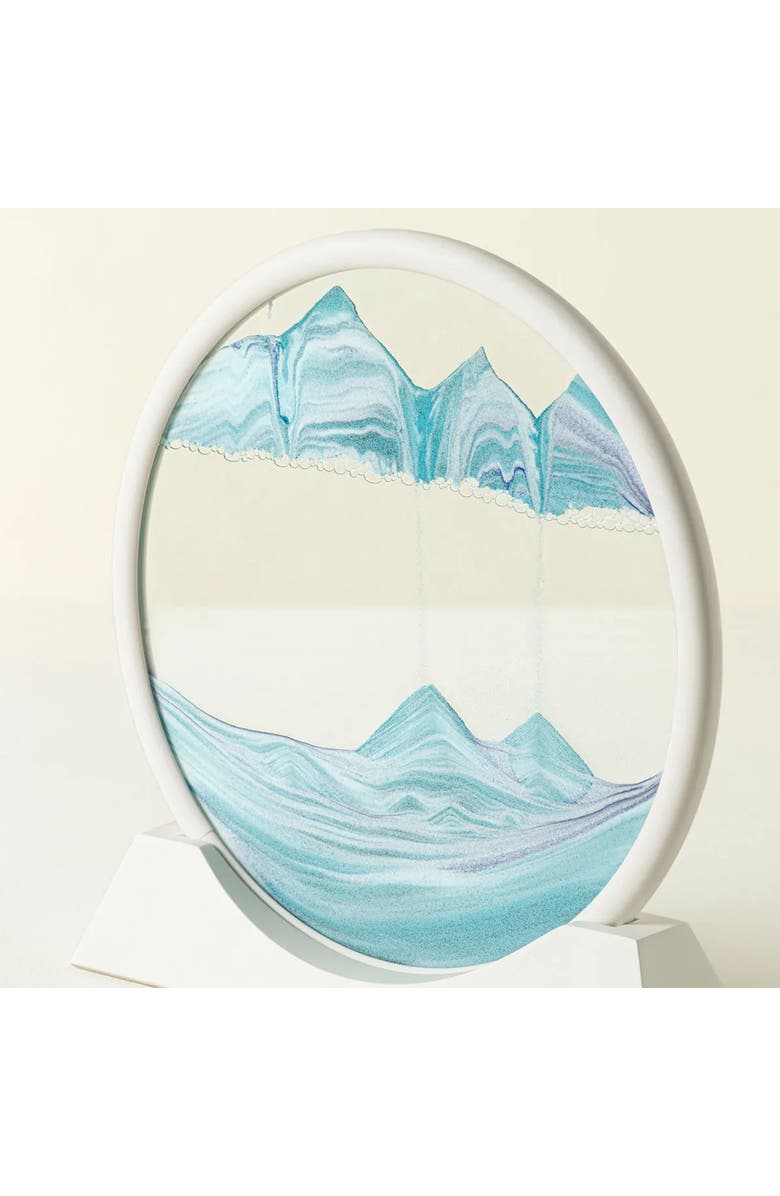 Uncommon Goods Ocean Wave Sand Art by Pitkin Stearns, Alternate, color, Teal & White