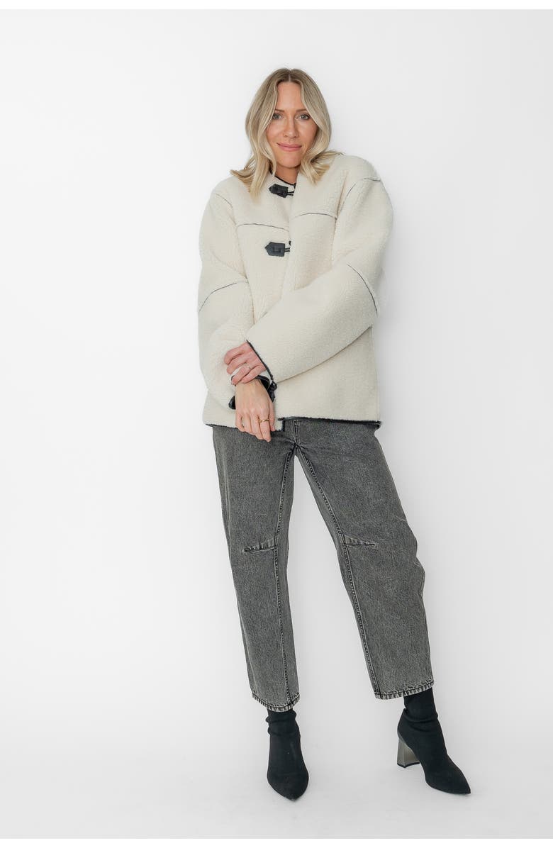 Central Park West Hazel Reversible Jacket, Alternate, color, Cream