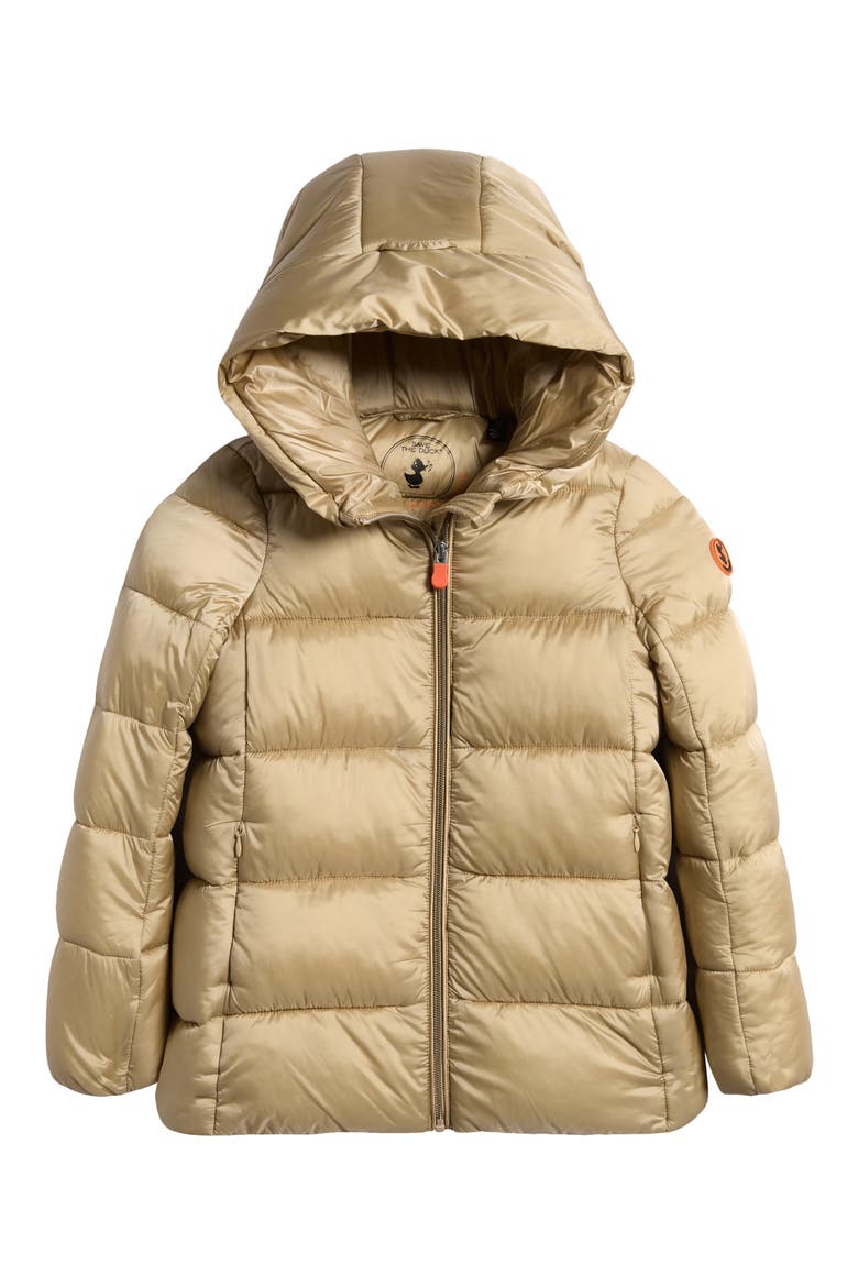 Kids' Gracie Quilted Puffer Jacket, Main, color, WOOD BEIGE