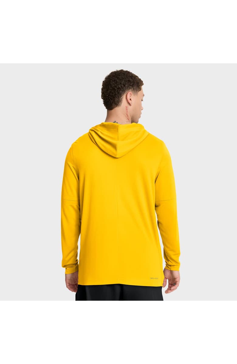 Jordan Brand Men's Jordan Brand Maize Michigan Wolverines 2025 Sideline Performance Long Sleeve Hoodie T-Shirt, Alternate, color, Maize