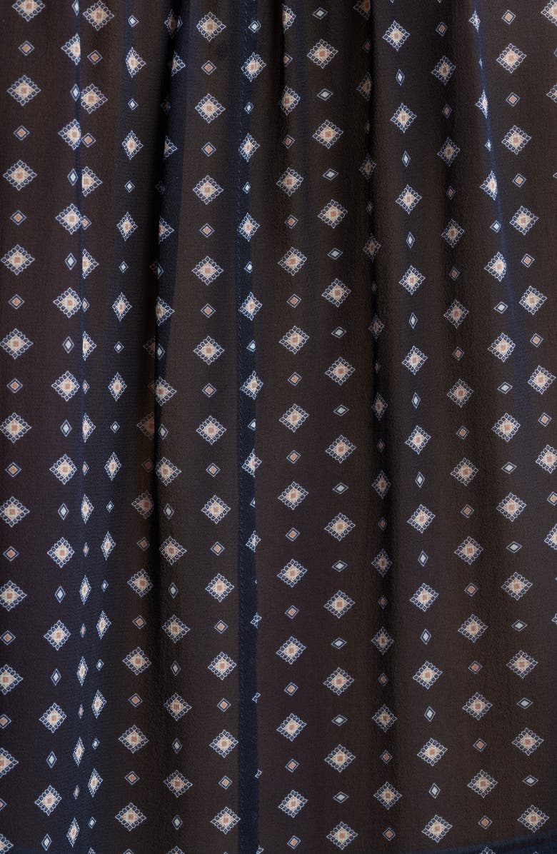 FRAME Gillian Print Silk Button-Up Shirt, Alternate, color, Navy Multi