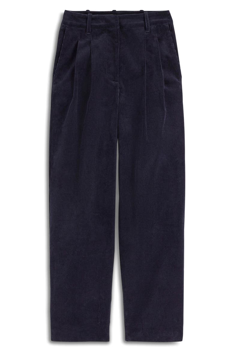 Bloomsbury Corduroy Ankle Straight Leg Pants, Alternate, color, NAVY