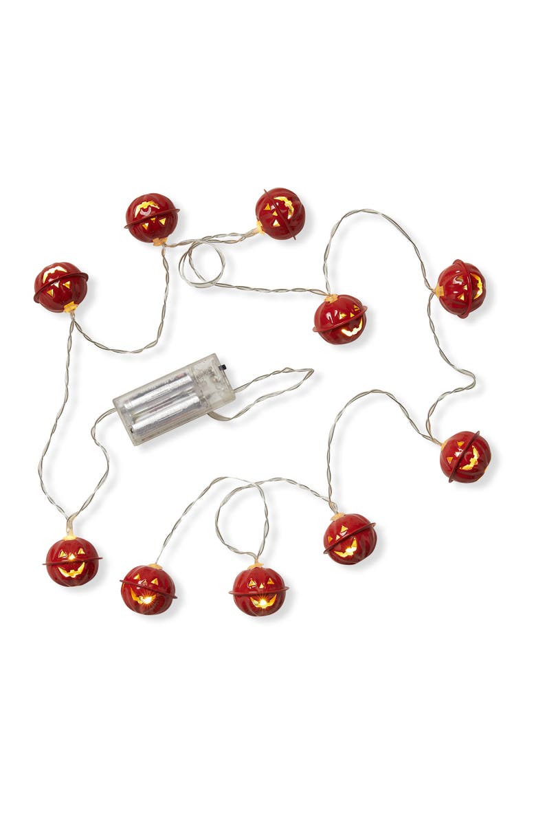 tag Jack-O-Lantern LED String Lights for Halloween Decor, Main, color, Orange