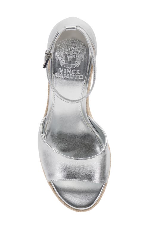 Vince Camuto Felyn Espadrille Wedge Sandal In Lux Silver