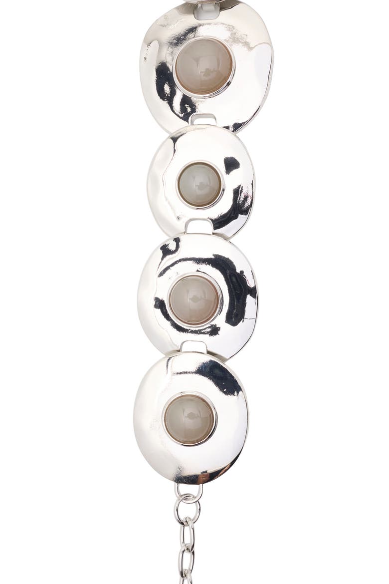 Hammered Disc Resin Chain Belt, Alternate, color, SILVER