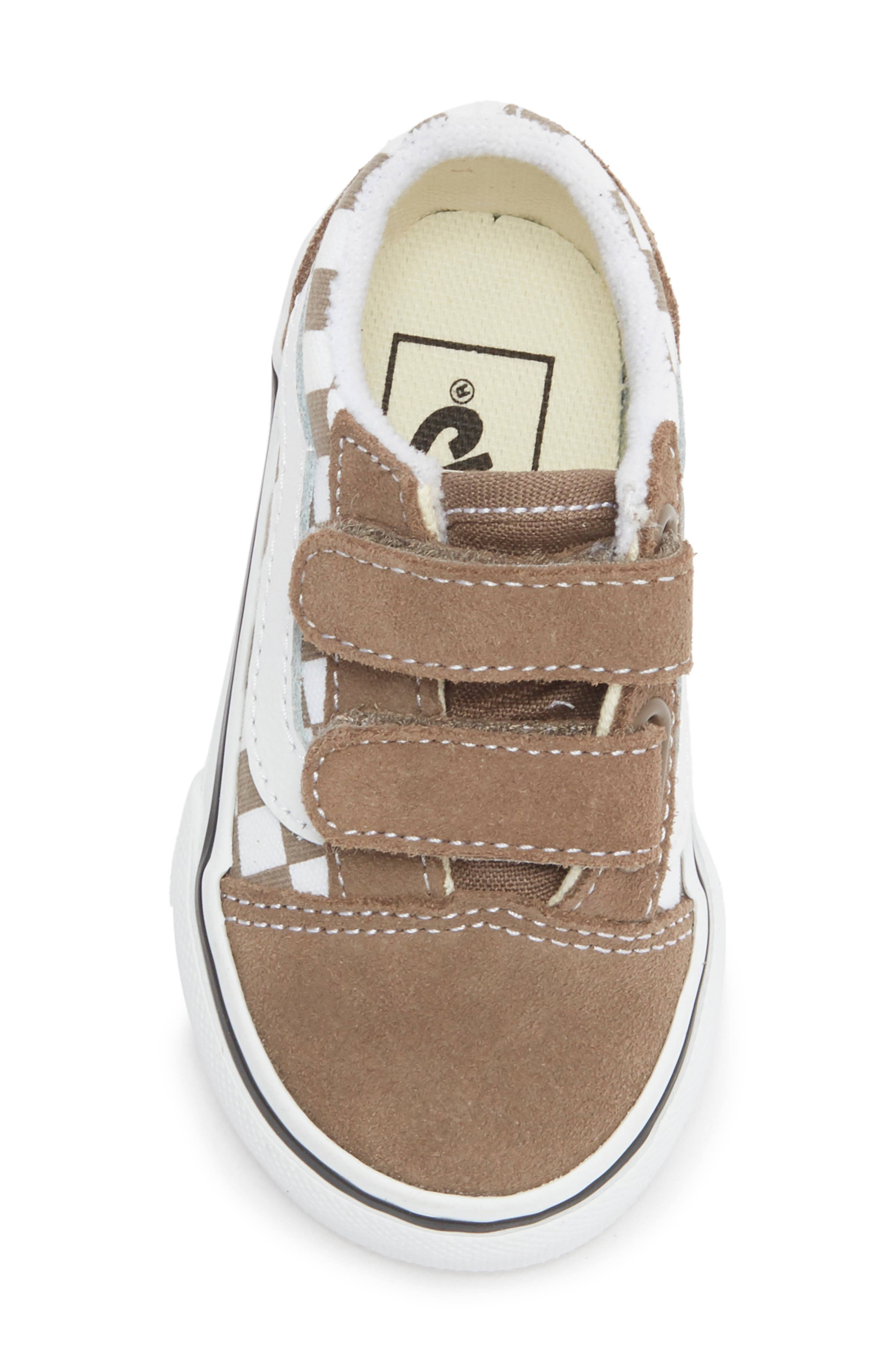 Vans Kids' Old Skool V Sneaker, Alternate, color, Walnut