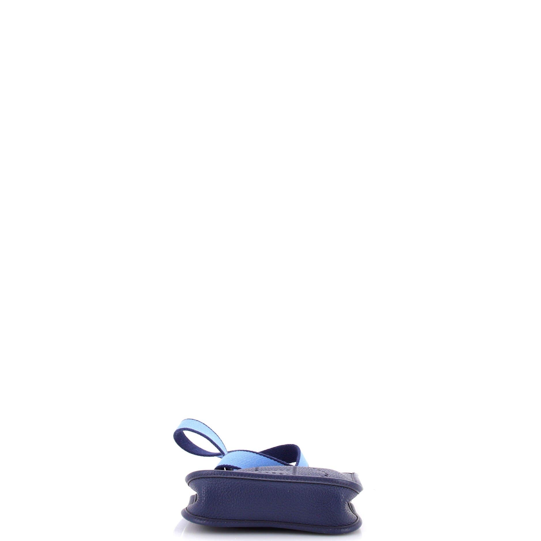 Pre-Owned Hermes Evelyne Bag Gen III Clemence TPM, Alternate, color, Bleu Saphir