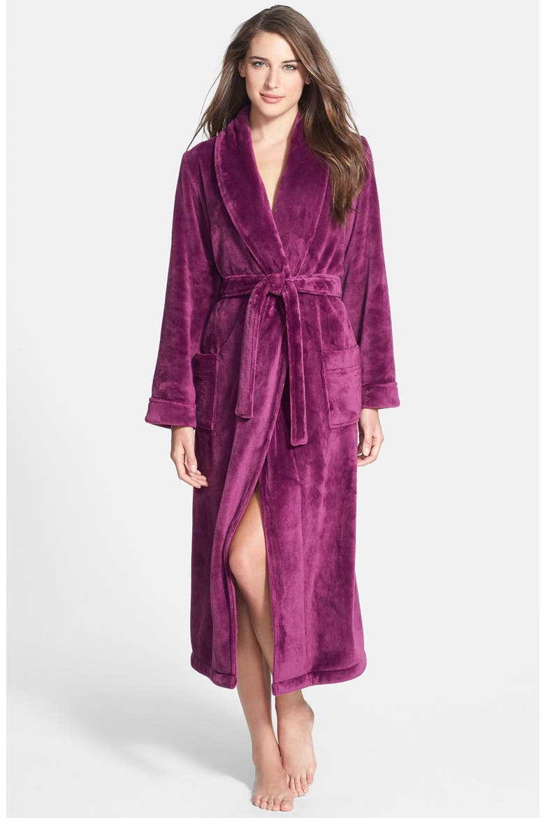 'Plush' Robe, Main, color, PURPLE DARK