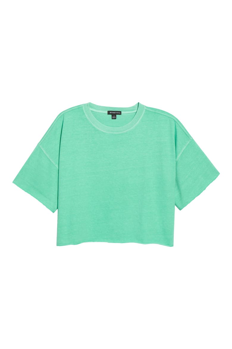 Better Than Ever Cropped T-shirt, Main, color, WASHED JADE POOL