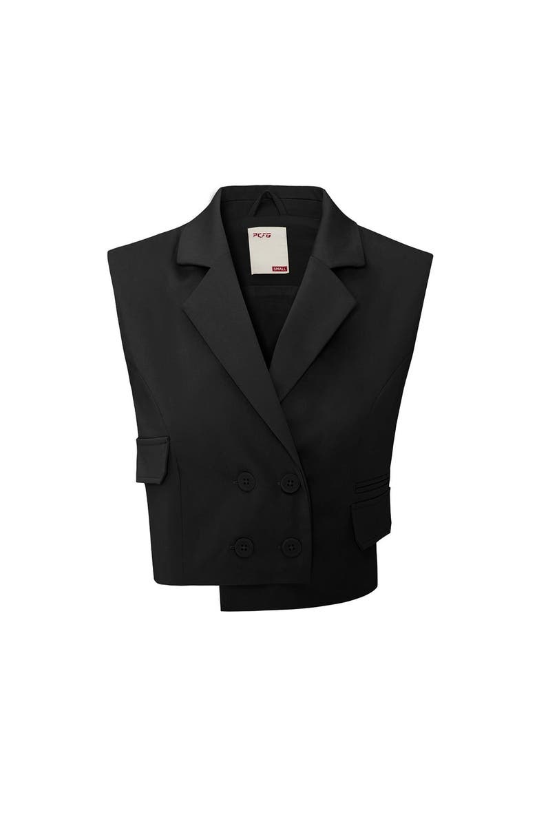 PCFG Woven Crop Vest, Main, color, Black