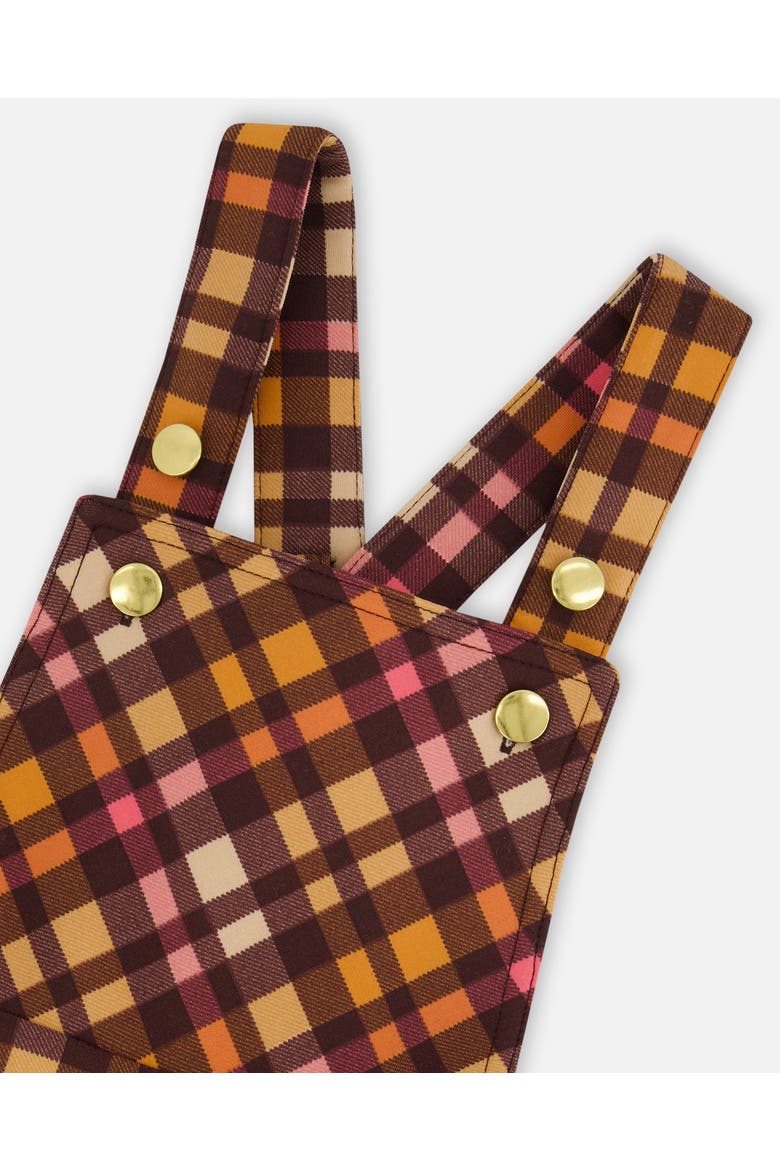 Little Girl's Milano Shortall Plaid Magenta And Brown, Alternate, color, Pink & Brown Plaid