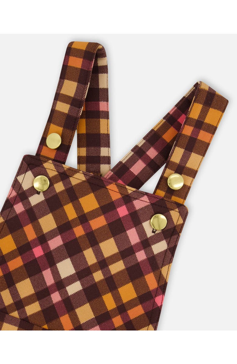 Deux par Deux Little Girl's Milano Shortall Plaid Magenta And Brown, Alternate, color, Pink & Brown Plaid