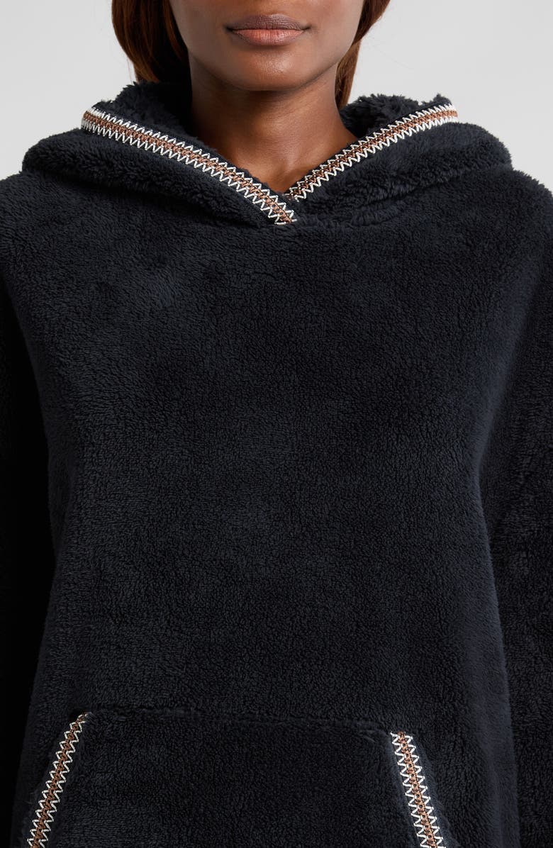 UGG<sup>®</sup> Long Fleece Hoodie, Alternate, color, Blk