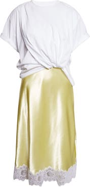 3.1 Phillip Lim Mixed Media Short Sleeve Dress