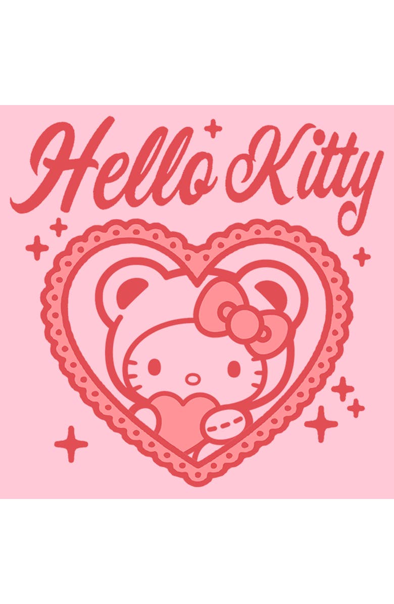 Hello Kitty Girl's Hello Kitty Cute Hello Kitty Heart  Graphic T-Shirt, Alternate, color, Light Pink
