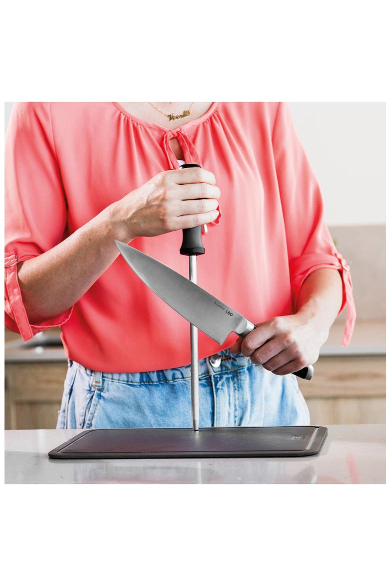 Leo Graphite Stainless Steel Knife Sharpener, Alternate, color, BLACK