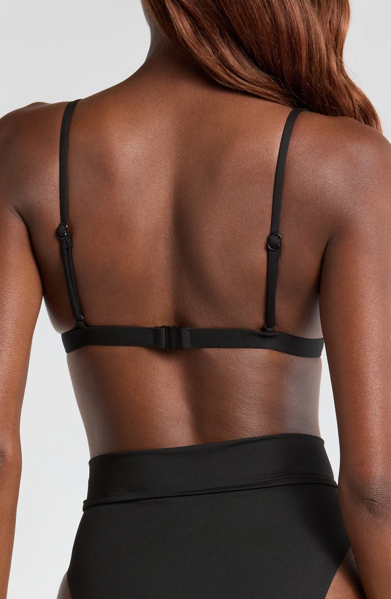 BONDI BORN Aurelie Bikini Top, Alternate, color, Black
