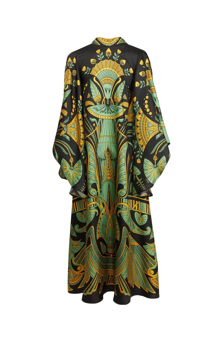 La DoubleJ Magnifico Midi Dress The Nile Placée Black, Alternate, color, The Nile Placée Black