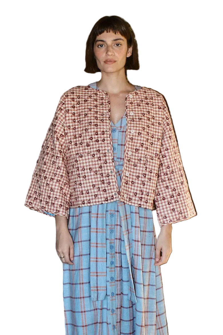 Amara Quilted and Reversible Cardi Jacket, Main, color, Sandbox