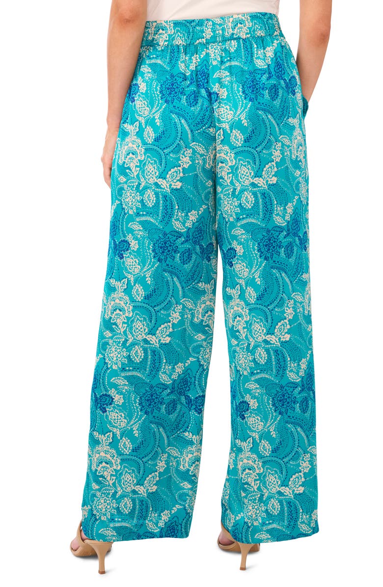 Vince Camuto Floral Print Wide Leg Pants, Alternate, color, 
