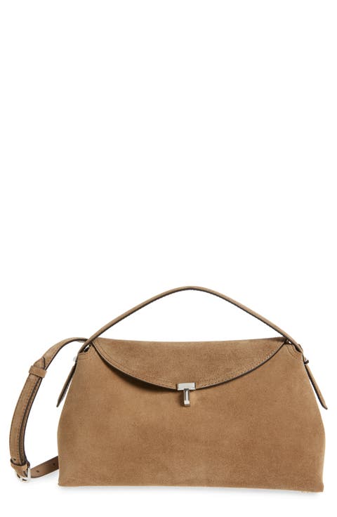 T-Lock Top Handle Leather Shoulder Bag