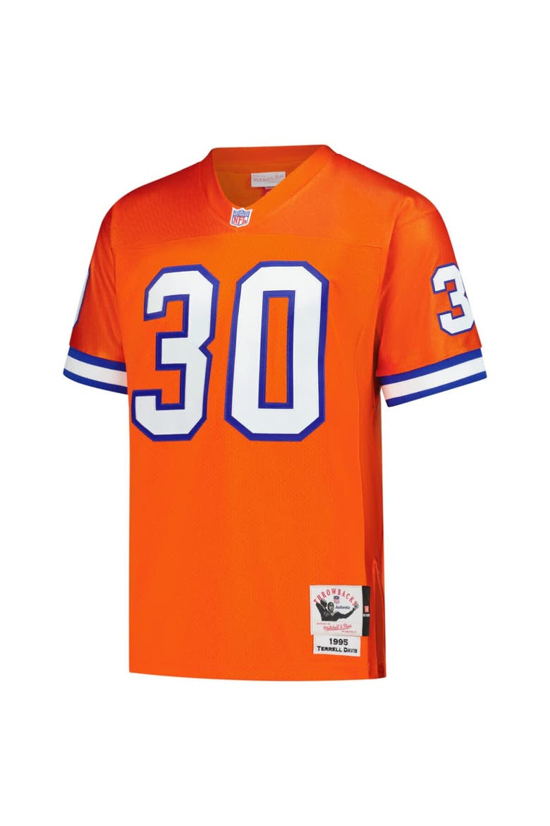 Men's Mitchell & Ness Terrell Davis Orange Denver Broncos 1995 Authentic Throwback Retired Player Jersey, Alternate, color, Orange
