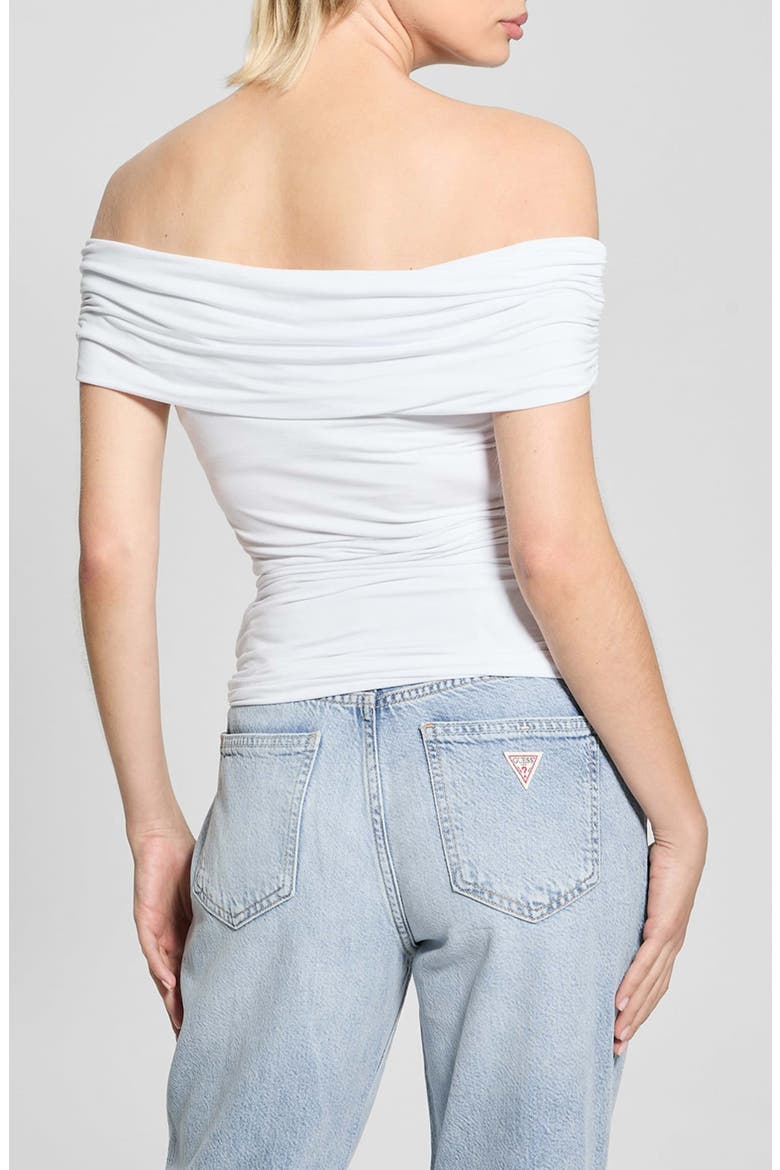 Off the Shoulder Top, Alternate, color, PURE WHITE
