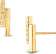 Frankie & Zoe Double Bar Stud Earrings
