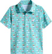 AMERICAN FIT Kids' Beach Print Polo