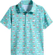 AMERICAN FIT Kids' Beach Print Polo