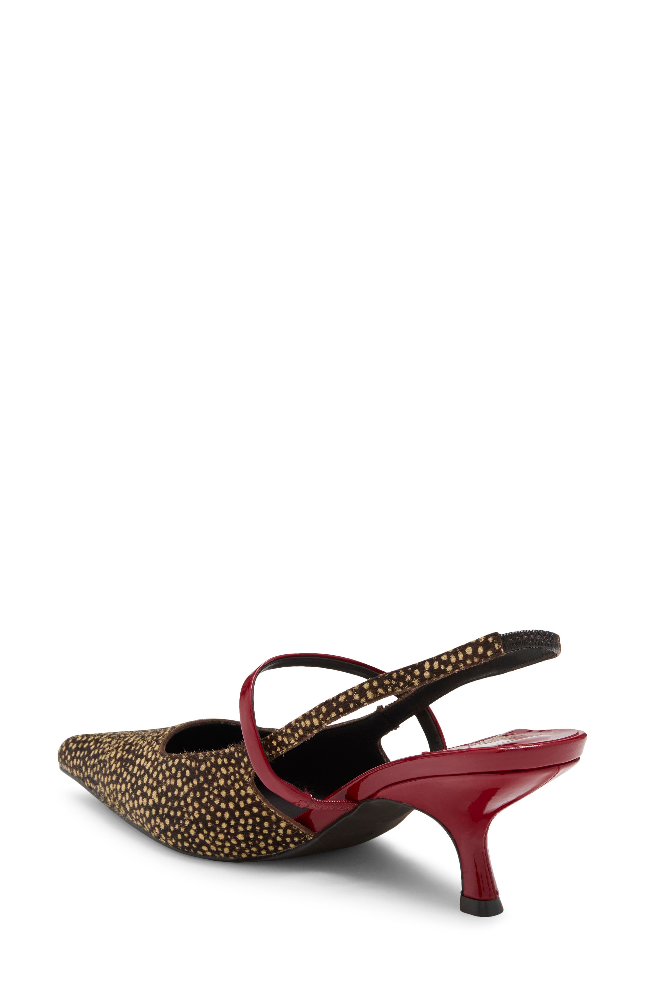 Tanya Genuine Calf Hair Pump, Alternate, color, BROWN DOT RED COMBO