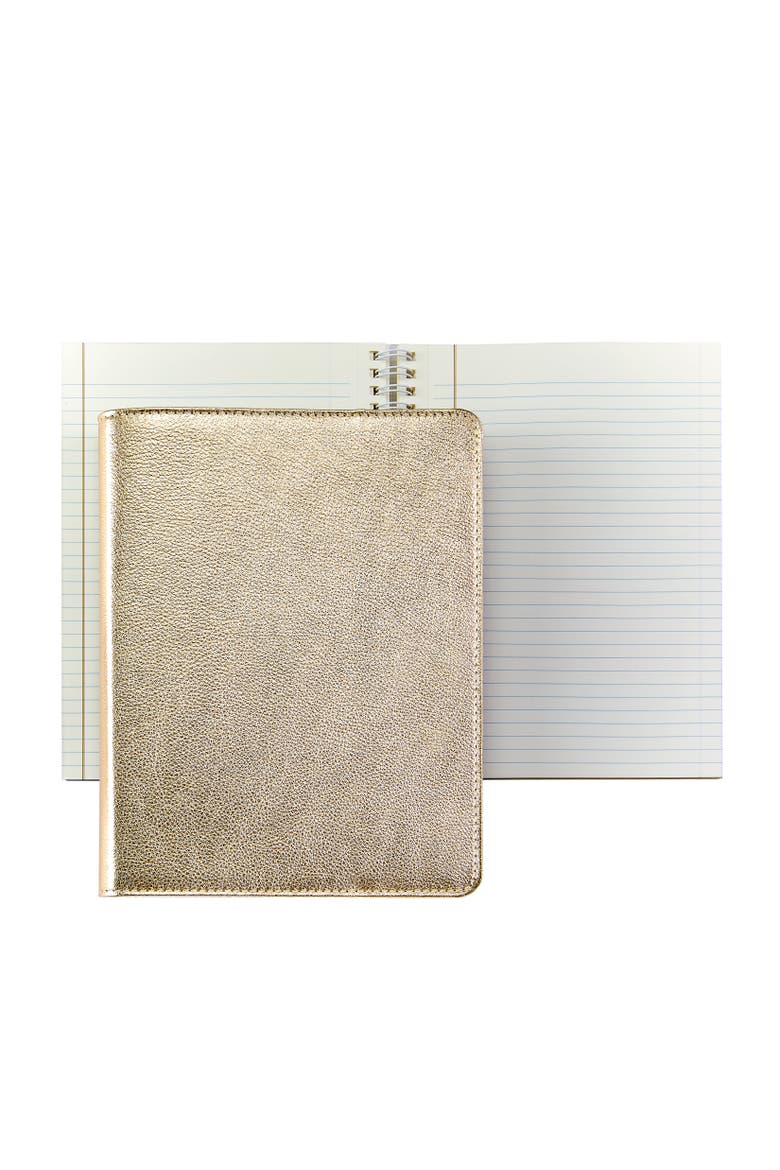 9" Refillable Notebook, Main, color, White Gold