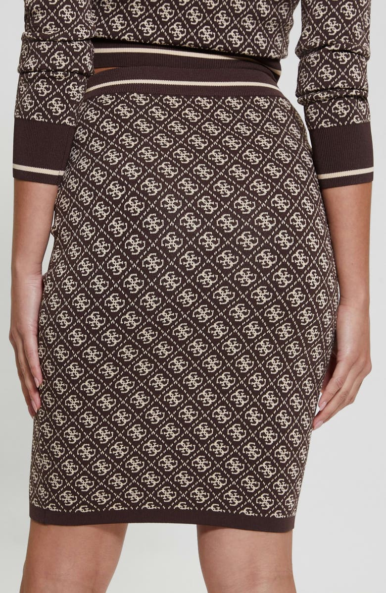GUESS Lise Quattro G Jacquard Knit Skirt, Alternate, color, 