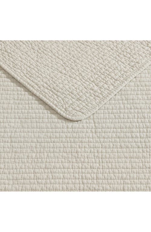 Nautica Seashore Stitch King Quilt Sham Set In Beige